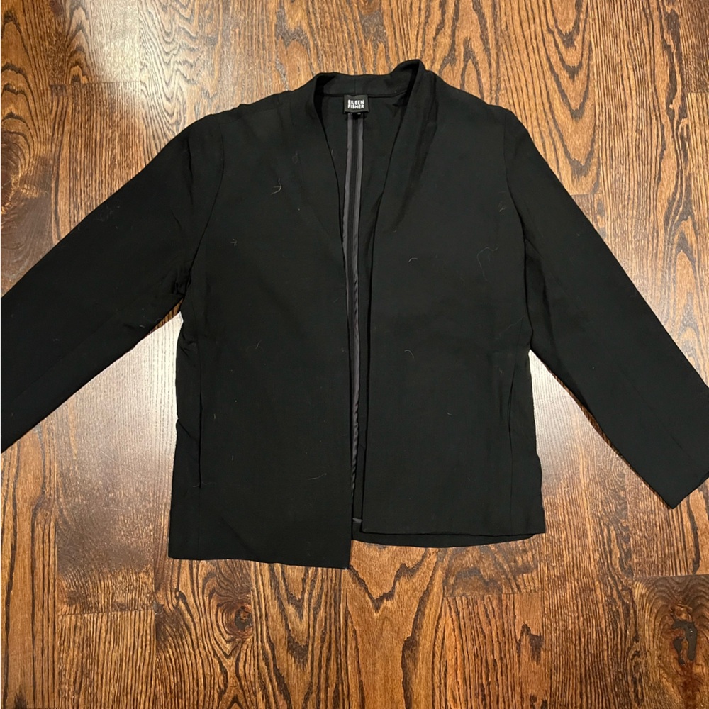 Eileen Fisher Black Open-Front Jacket - Size M